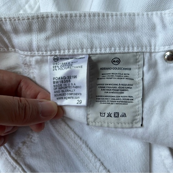 AG Adriano Goldschmied The Stilt Roll-Up  Cigarette Roll Up Jeans in White - Picture 11 of 16